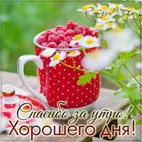 Картинка спасибо за утро хорошего дня