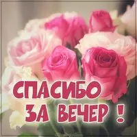 Картинка спасибо за вечер подруге