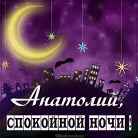 Картинка спокойной ночи Анатолий