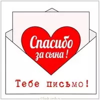 Картинка жене спасибо за сына