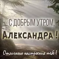 Красивая картинка с добрым утром Александра