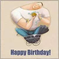Красивая открытка happy birthday