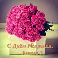 Красивая открытка с днем рождения Анюта