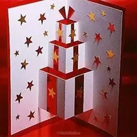 Объёмная открытка на рождество