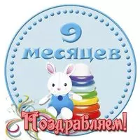 Открытка 9 месяцев малышу