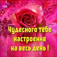 Открытка чудесного настроения на весь день
