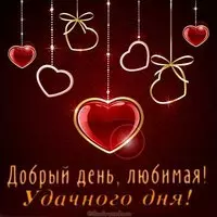Открытка добрый день любимая удачного дня