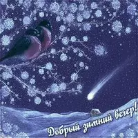 Открытка добрый зимний вечер очень красивая