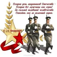 Открытка на 23 февраля папе и брату