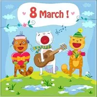 Открытка на английском на 8 марта