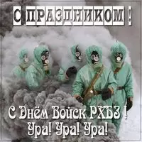 Открытка на день войск РХБЗ