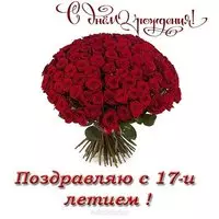 Открытка с 17 летием девушке