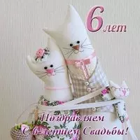 Открытка с 6 летием свадьбы прикольная