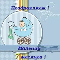 Открытка с днем рождения 7 месяцев мальчику