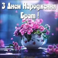 Открытка с днем рождения брату на украинском