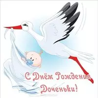 Открытка с днем рождения доченьки бесплатная