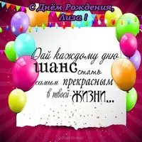 Открытка с днем рождения Лиза бесплатно
