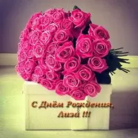 Открытка с днем рождения Лиза