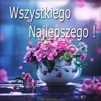 Открытка с днем рождения на польском