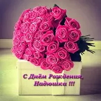 Открытка с днем рождения Надюшка