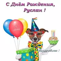 Открытка с днем рождения Руслану прикольная