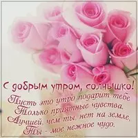 Открытка с добрым утром солнышко