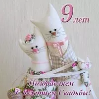 Открытка с годовщиной свадьбы 9 лет прикольная