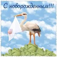 Открытка с новорожденным бесплатно