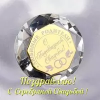 Открытка с серебряной свадьбой родителям