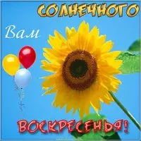 Открытка солнечного воскресенья