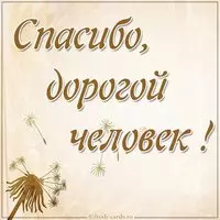 Открытка спасибо дорогой человек