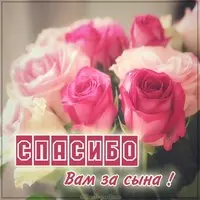 Открытка спасибо вам за сына