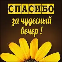 Открытка спасибо за чудесный вечер