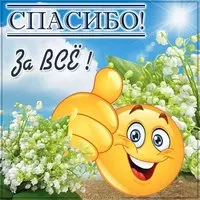 Открытка спасибо за все