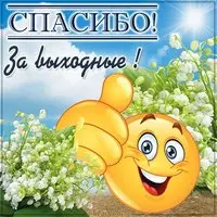 Открытка спасибо за выходные