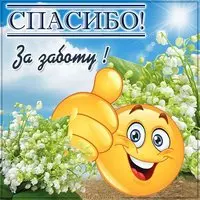 Открытка спасибо за заботу