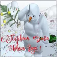Первый день нового года прикольная картинка