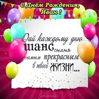 Поздравить Ивана с днем рождения открытка