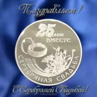 Поздравление с серебряной свадьбой красивая открытка