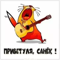 Прикольная картинка привет Санек
