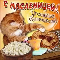 Прикольная открытка масленица