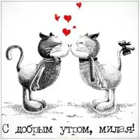 Прикольная открытка с добрым утром милая