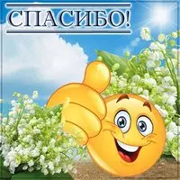 Веселая открытка спасибо