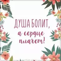 Виртуальная картинка душа болит а сердце плачет