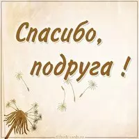 Виртуальная картинка спасибо подруга
