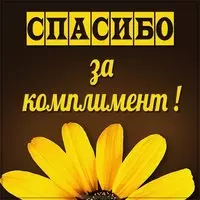 Виртуальная открытка спасибо за комплимент