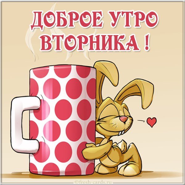 Вторник картинка прикольная с надписями доброе утро