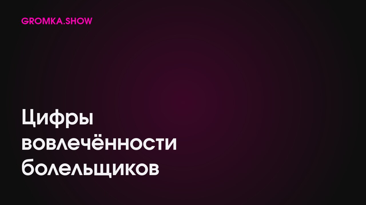 Цифры вовлечённости болельщиков в шоу с фонариками