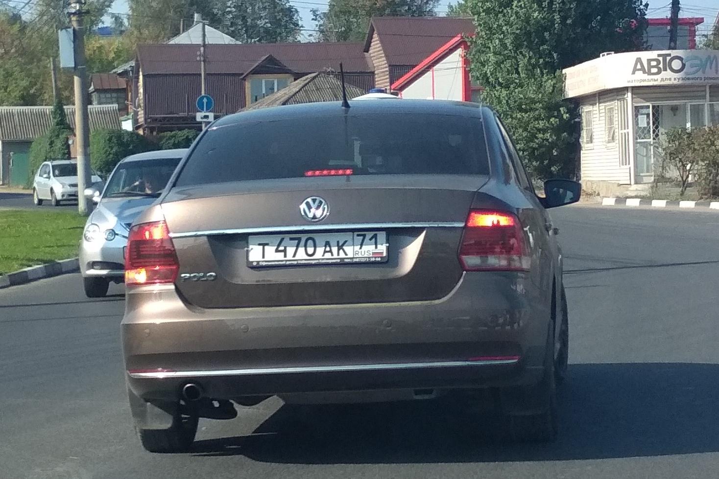 Автомобиль госномер Т470АК71