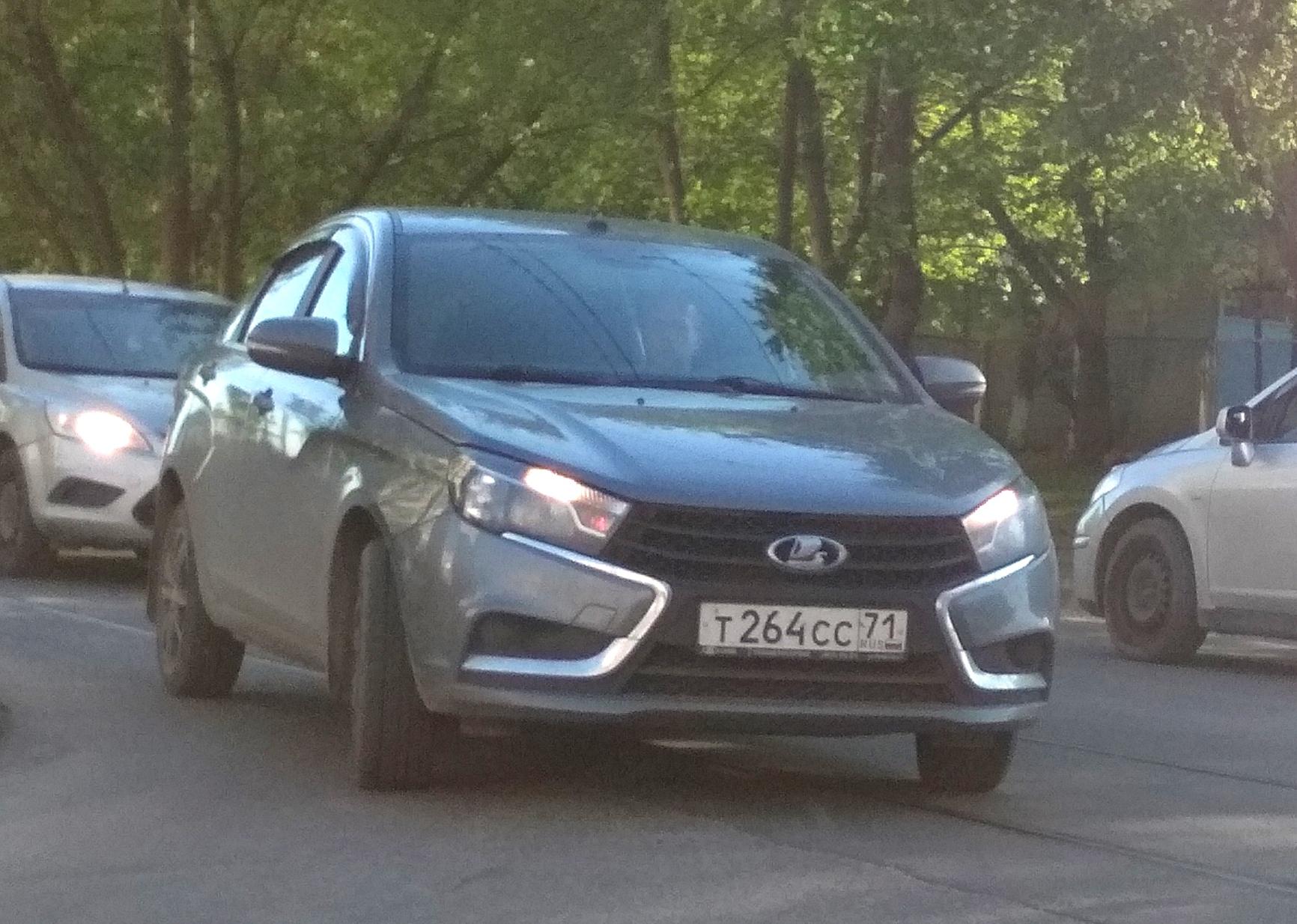 Автомобиль госномер Т264СС71